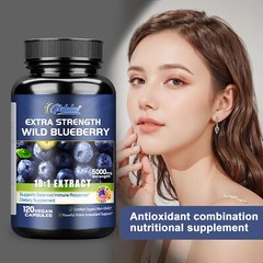Wild Blueberry 5000mg – Support Antioxidant, Brain Health, Boosts Vision Memory