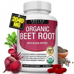1 Sealed Organic Beet Root Energy + Antioxidant Supplement 90 Tabs NEW++