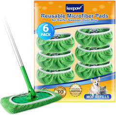Reusable Wet Pads Refills Compatible with Swiffer Sweeper Mop, Dry Sweeping Clot