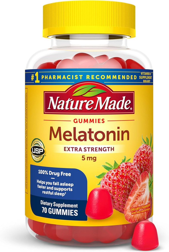 Nature Made Melatonin Gummies 5mg Extra Strength Sleep Aid Adults 70 Count