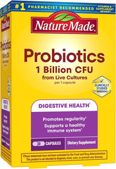 Nature Made Probiotics 1 Billion CFU Digestive Immune Health 30 Capsules