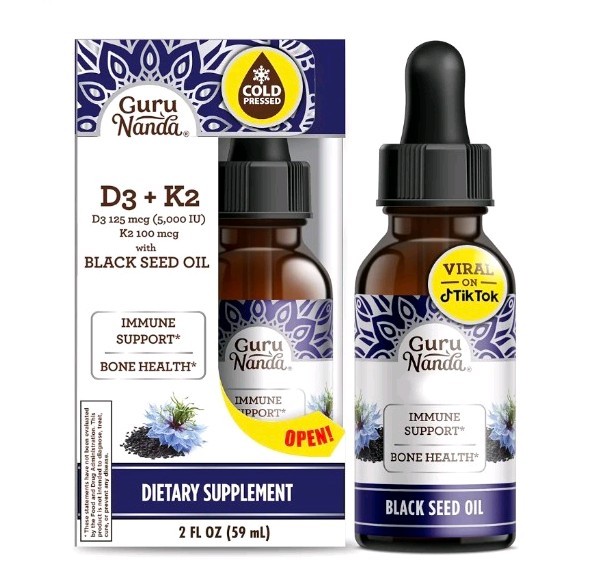 GuruNanda Black Seed Oil Cold-Pressed Nigella Sativa – Rich in Vitamin D3 500…