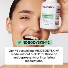 CLEARSTEM MINDBODYSKIN Hormonal Acne Skin Supplement (No 5-HTP) 90 Capsules