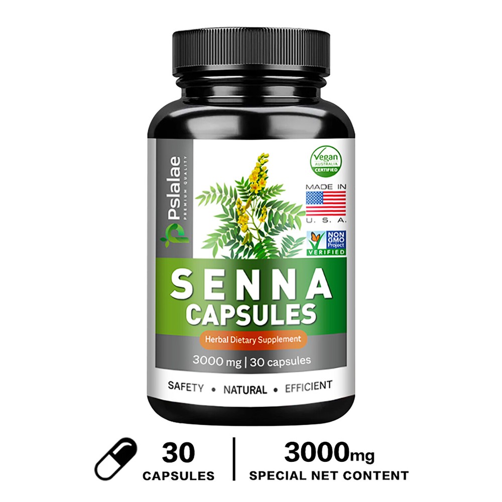 Senna Capsules 3000mg – Constipation Relief, Cleansing & Detox, Weight Loss