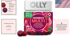 Women’s Multivitamin Gummy, Vitamins A, D, C, E, Biotin, Folic Acid, Adult Ch…