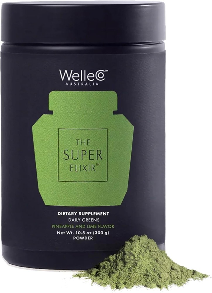 WELLECO AUSTRALIA THE SUPER ELIXIR DAILY GREENS PINEAPPLE & LIME FLAVOR