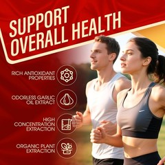 Potent 7500mg Odorless Aged Garlic Extract Softgels for Immune Health, 300 Count