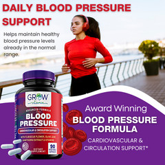 Blood Pressure Support Supplement | Cardiovascular Health | 90 Count, EXP 08/24