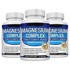 Complex Elemental Supplement 8 Magnesium 1000mg – Vegan Non-GMO 90 Capsules
