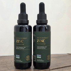 TWO PACK Global Healing Organic Zinc Liquid Pure Drops Immune & Balance, 2 oz
