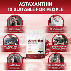 10 in 1 Astaxanthin Supplements 24Mg, 4 Month Supply, Astaxantina Antioxidant fr