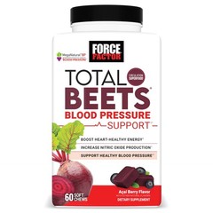 Total Beets Blood Pressure Support Soft Chews Heart Health Energy Boost 60 Count