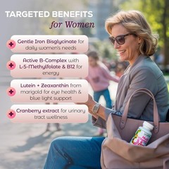LIVEGOOD Bio-Active Complete Multivitamin for Women with Iron, Daily Women’s …