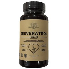 Resveratrol with Green Tea , Quercetin & Grape Seed | 850mg Herbal Blend | 60ct