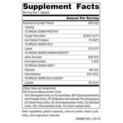 Source Naturals Essential Enzymes 500mg Bio-Aligned Multiple Enzyme Supplement