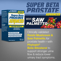 3 Pack Super Beta Prostate Advanced with Saw Palmetto 120 Capsules Free Shipping