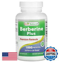 Best Naturals Berberine Plus 1000mg 120 Capsules – 3rd Party Lab Tested!
