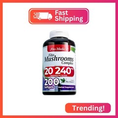 FITO MEDIC’S Lab Mushroom Complex Supplement, 18 Species Blend, 200 Softgels