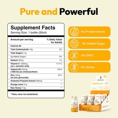 BEE and You Immune Support 100% Natural Propolis Shot Supplement, Antioxidant…