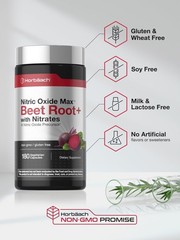 Horbäach Nitric Oxide Beet Root Capsules | 180 Count | 180 (Pack of 1)