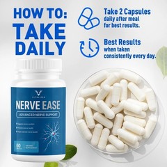 (5 Pack) Nerve Ease Nootropic Nerve Support Max Supplement NerveEase 300 Capsule