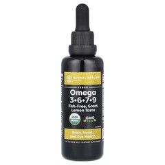 2 X Global Healing, Omega 3, 6, 7, 9, Lemon, 2 fl oz (59.2 ml)