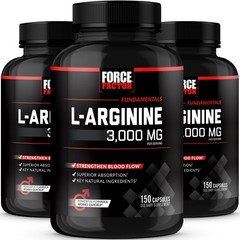 Force Factor L-Arginine3-Packnitric Oxide Supplement Bioperine To Help Build