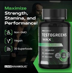 Daily Men’s Greens Supplement – TestoGreens Max Capsules for Enhanced Vitality