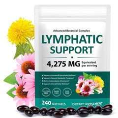 Lymphatic Drainage Supplements, 240 Softgels, Lymph System Support Supplement…