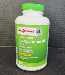 3x Walgreens Triple Strength Glucosamine HCI+MSM Joint Health 180 Caplets *8/25*