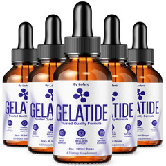 (5 Pack) Gelatide Weight Management Drops, Gelatide Daily Health Support (10oz)