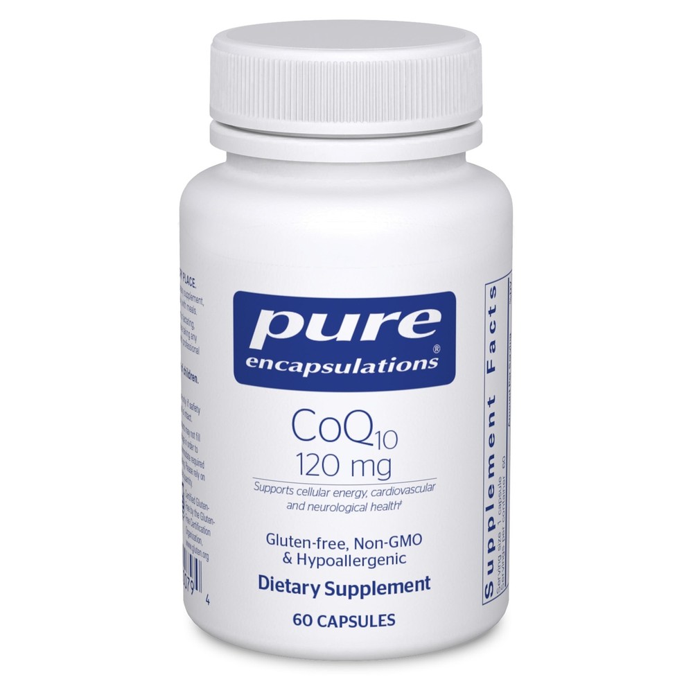 Pure Encapsulations CoQ10 120 mg – Coenzyme Q10 60 Count (Pack of 1), White