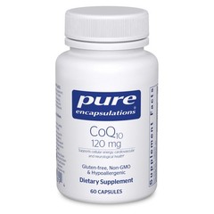 Pure Encapsulations CoQ10 120 mg – Coenzyme Q10 60 Count (Pack of 1), White