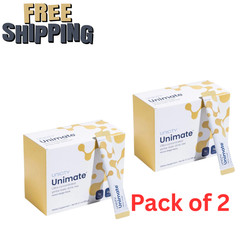 Unicity Unimate Lemon Ginger Drink Mix – Pack of 2 (60 Stick Packs)