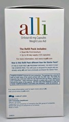 Orlistat 60 mg Weight Loss Aid 120 Capsules Refill Pack New in Box 04/2027