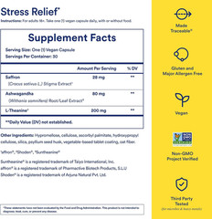 Ritual Stress Relief Supplement – Ashwagandha, L-Theanine, & Saffron – Helps Red