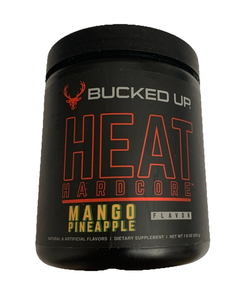 (1) Bucked Up, Heat Hardcore, Mango / Pineapple, 7. 8 oz Factory sealed