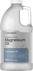 Magnesium Oil 64oz | Odorless Topical | Paraben Free, Vegan, Non GMO | Refill XL