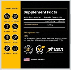 Micronized Creatine Monohydrate Powder Max Muscle Growth & Strength Unflavored