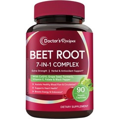Beet Root Capsules, Beet Root Extract with Grape Seed, CoQ10, Turmeric, Black…