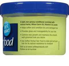 Softee Vitamin E Hair Food 3 oz – Nourishing Hair & Scalp Conditioner, 2 Packs