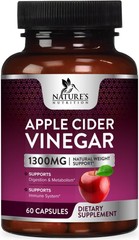 Apple Cider Vinegar Capsules 1300mg for Weight Loss, Vegan Keto Diet Supplement