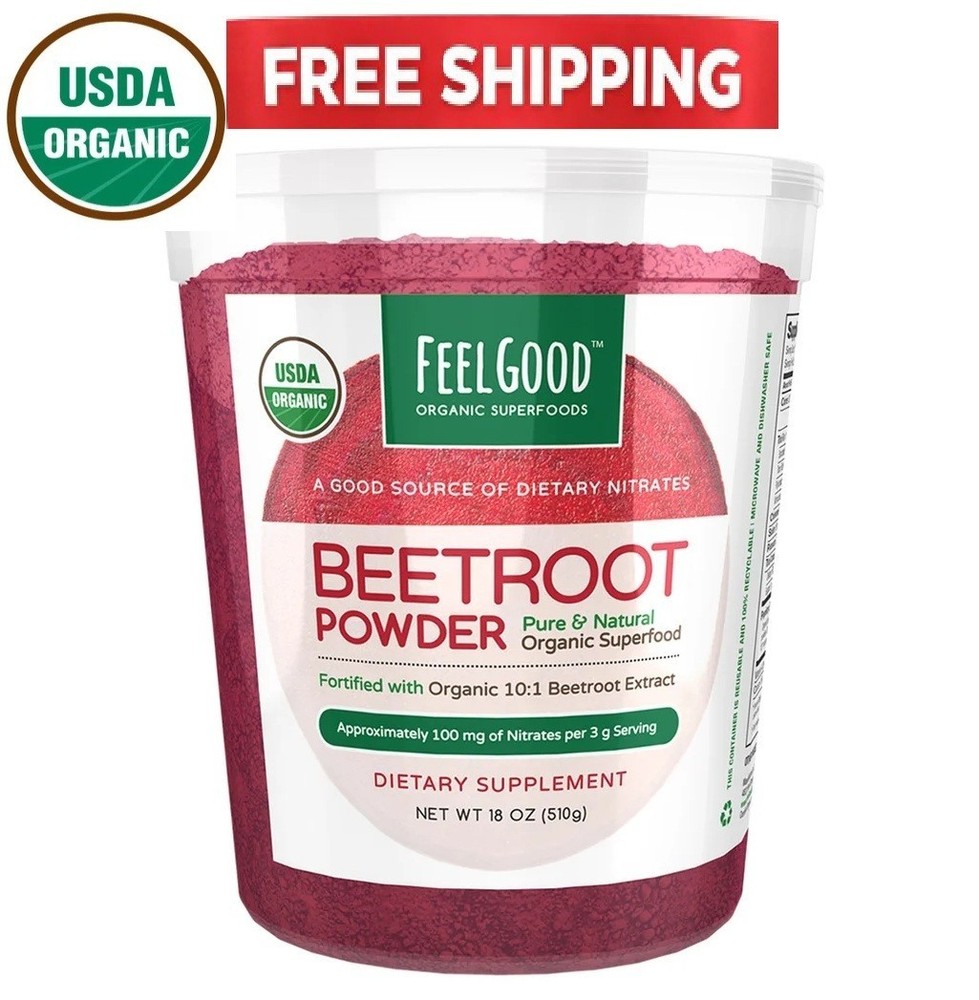 Feel Good USDA Organic Beetroot Powder, 18 Ounces