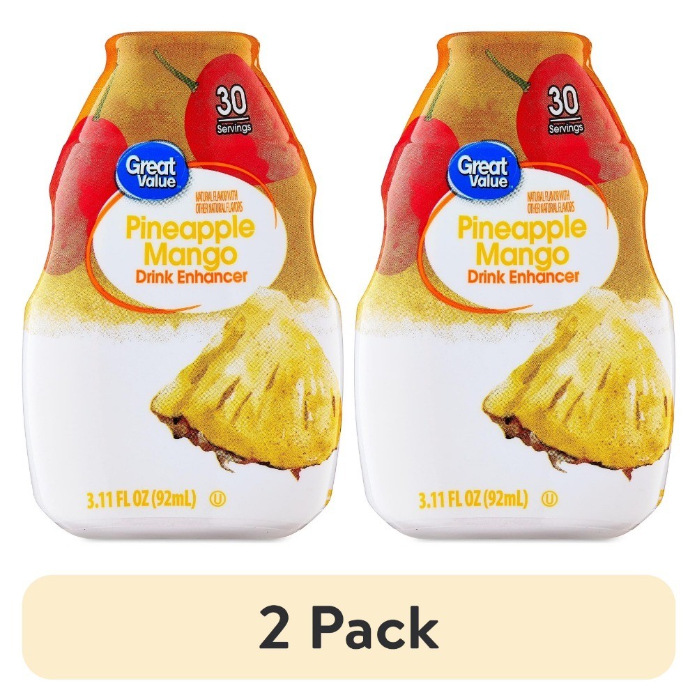 Tropical Pineapple Mango Liquid Drink Enhancer 3.11 fl oz 2 Pack