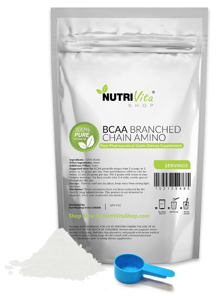2.2 lb NEW BRANCHED CHAIN AMINO ACIDS – BCAA FREE FORM 1000g PURE KOSHER POWDER