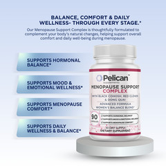 Pelican Menopause Support Complex – Hormone & Mood Support – 90 Capsules