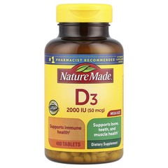 Vitamin D3, Mega Size, 400 Tablets