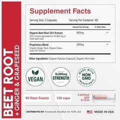 ForestLeaf USDA Organic Beet Root Capsules – Beetroot Supplement 1000mg
