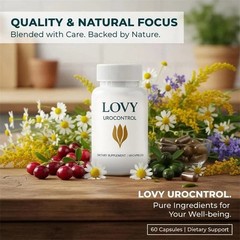 Lovy 2PCS Urocontrol Capsules Bladder Support Supplement 60ct Non-GMO Vegan