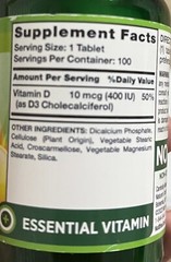 New Nature’s Truth D3 400 IU Tablets (10 mcg) 100 Ct X3-12/2026